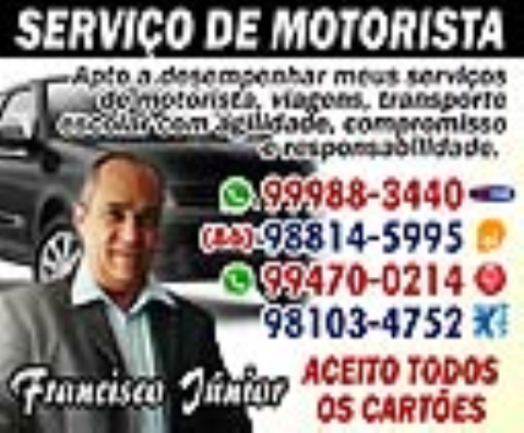 SERVIÇO DE MOTORISTA-FRANCISCO JUNIOR